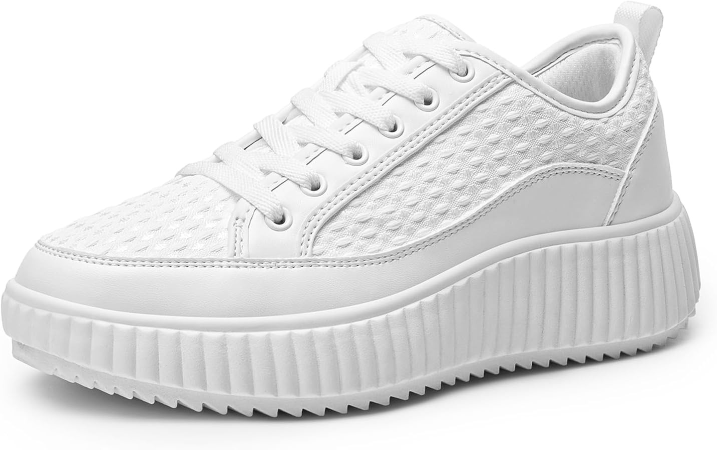 DREAM PAIRS Women Chunky City Tweed Comfortable Casual Platform Fashion Sneaker | Amazon (US)