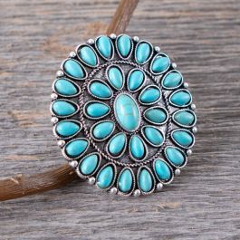 Turquoise Cluster Adjustable Ring | Rod's Western Palace/ Country Grace