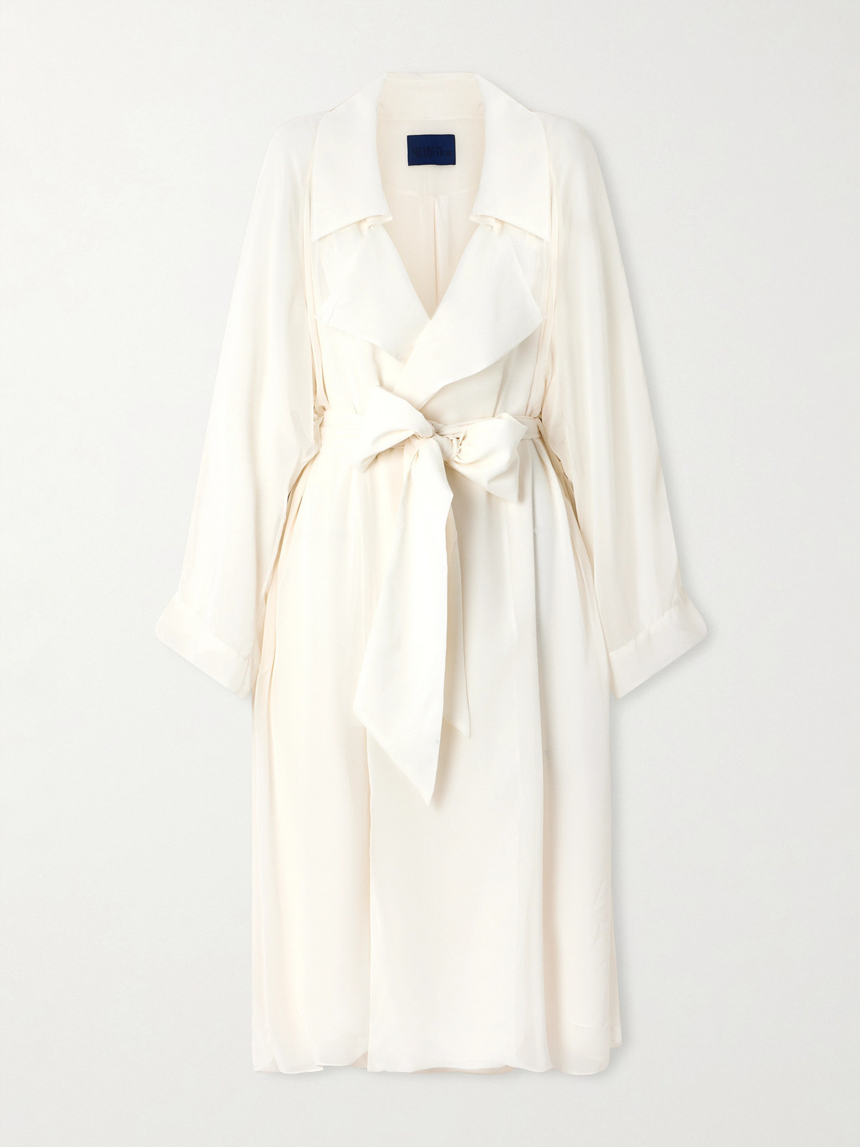 Sharon Wauchob - Lee Belted Silk-blend Trench Coat - Cream | NET-A-PORTER (US)