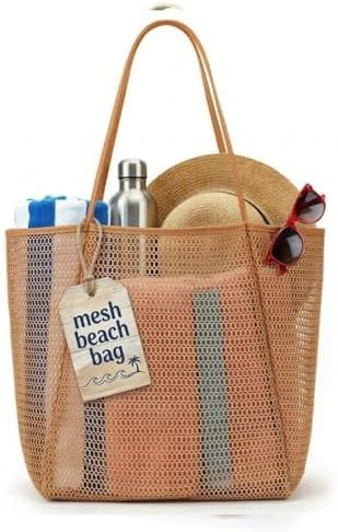 Rave Envy Beach Tote Bag for Women – Waterproof Mesh Tote Bag, Large Capacity Sandproof Beach B... | Amazon (US)