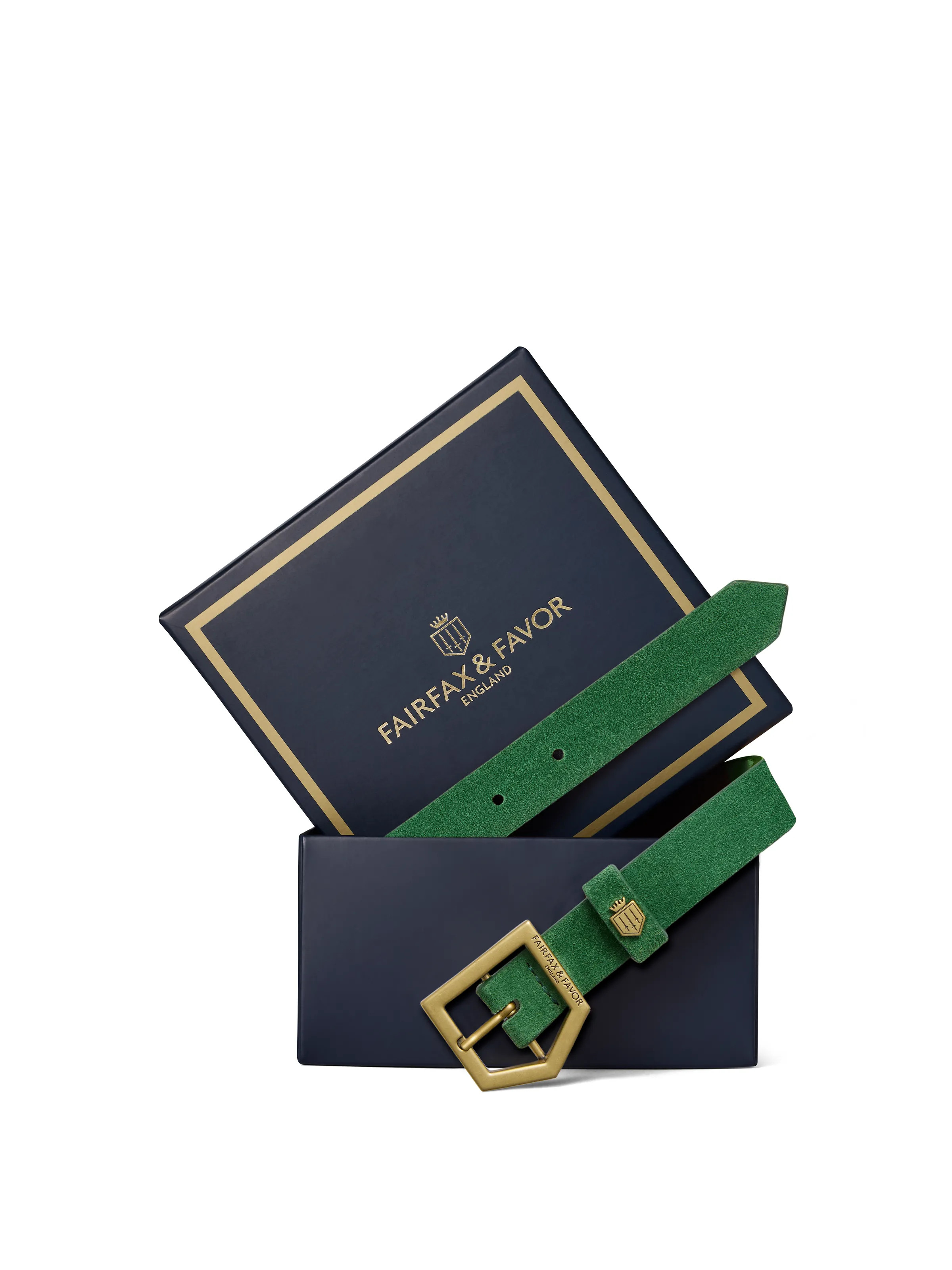 Sennowe Belt - Clover Green Suede | Fairfax & Favor (UK)