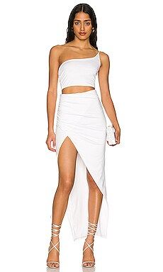 superdown Lydia Maxi Skirt Set in White from Revolve.com | Revolve Clothing (Global)