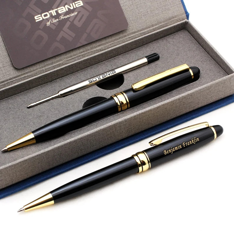 Free Engraving  Brass Ballpoint Pen Engraved Pen Black | Etsy | Etsy (US)