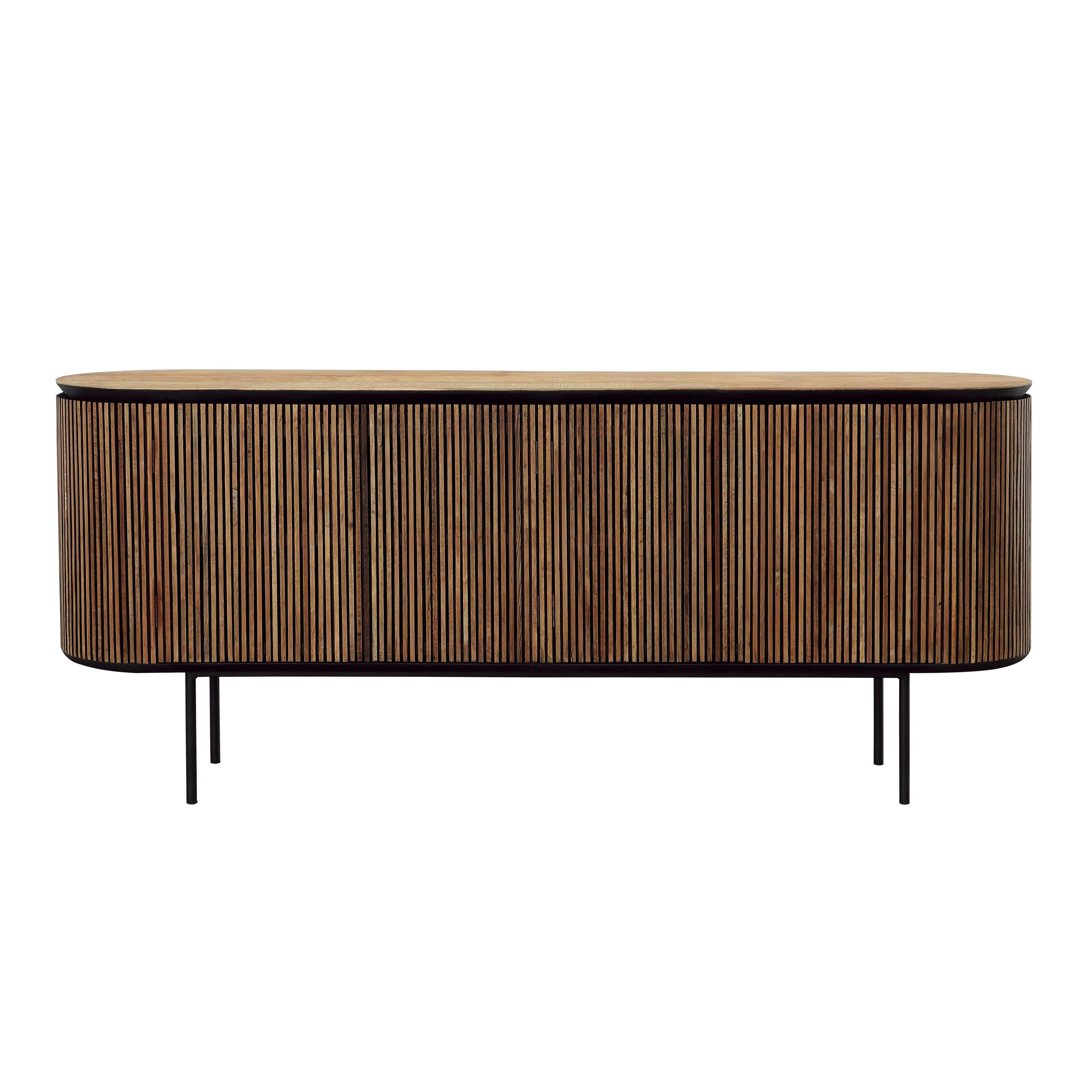 Dabney 79" Wide Teak Wood Sideboard, Natural Wash | Wayfair North America