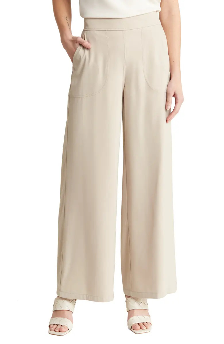 MAX STUDIO Twill Easy Wide Leg Trouser | Nordstromrack | Nordstrom Rack