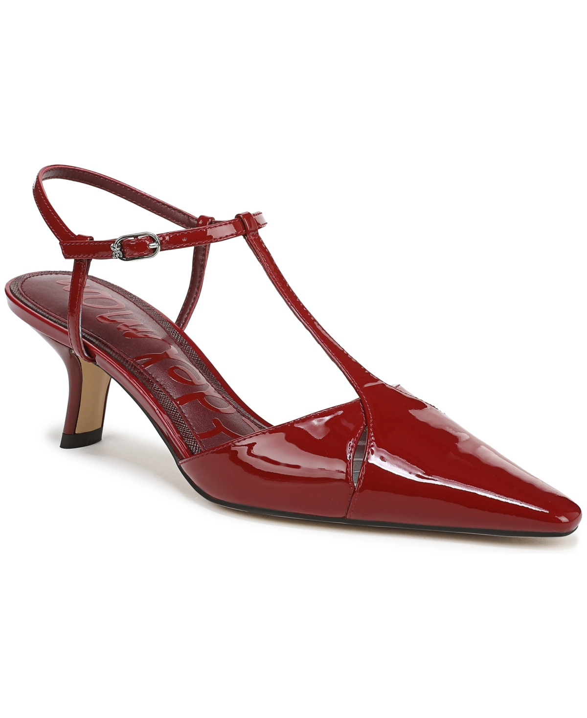 Sam Edelman Women's Briella Strappy Sandals - Deep Scarlet Patent | Macy's