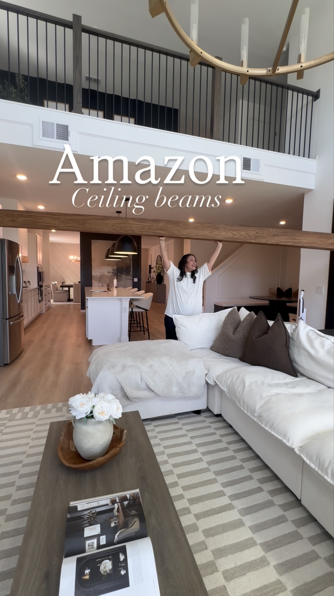 Looove these easy to install ceiling beams that elevate my space!! 😍



Home
Home decor
Home diy projects
Home refresh 
Living room decor
Ceiling beams

#LTKHome #LTKstorytime