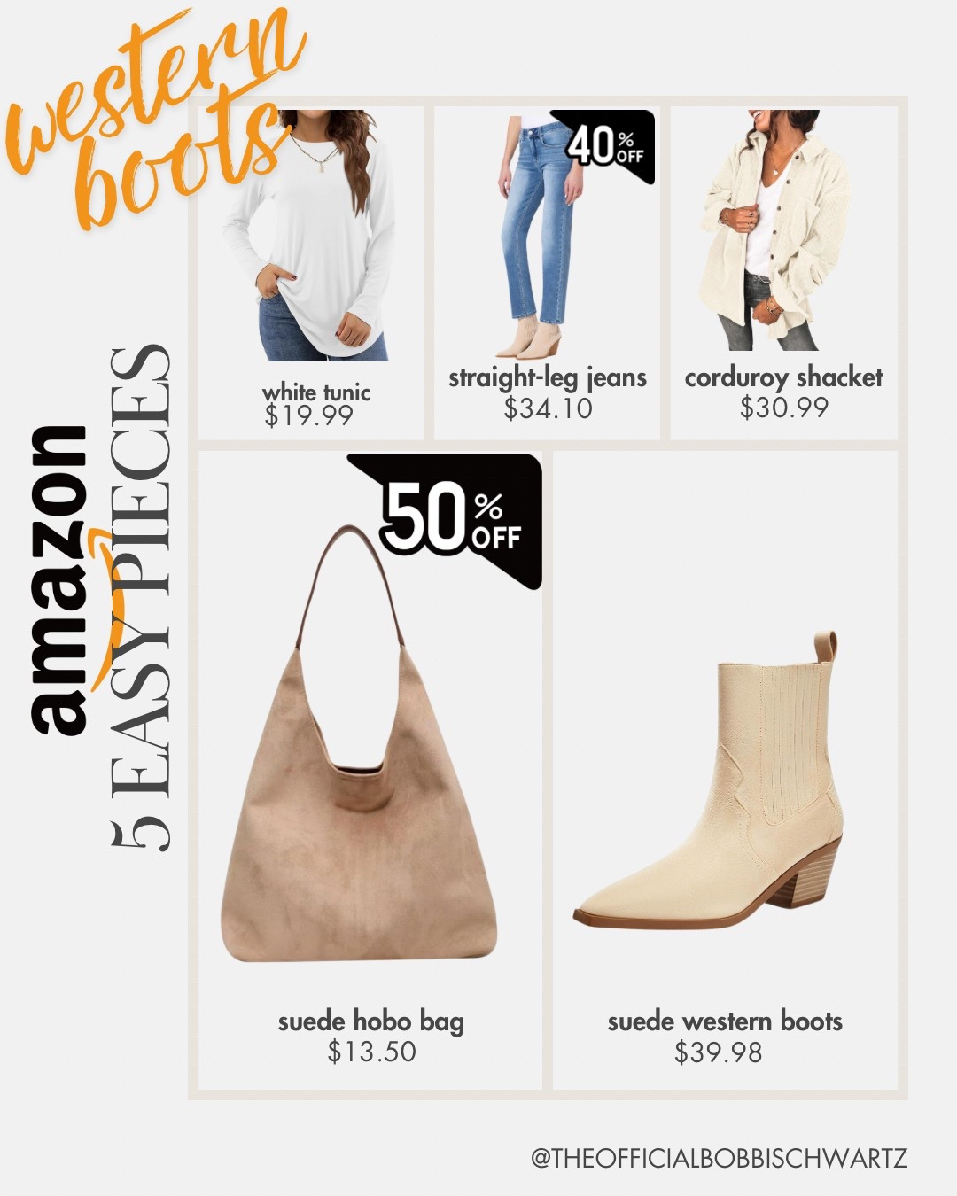 An outfit entirely from Amazon for your western boots! 

#LTKFindsUnder100 #LTKShoeCrush #LTKFindsUnder50