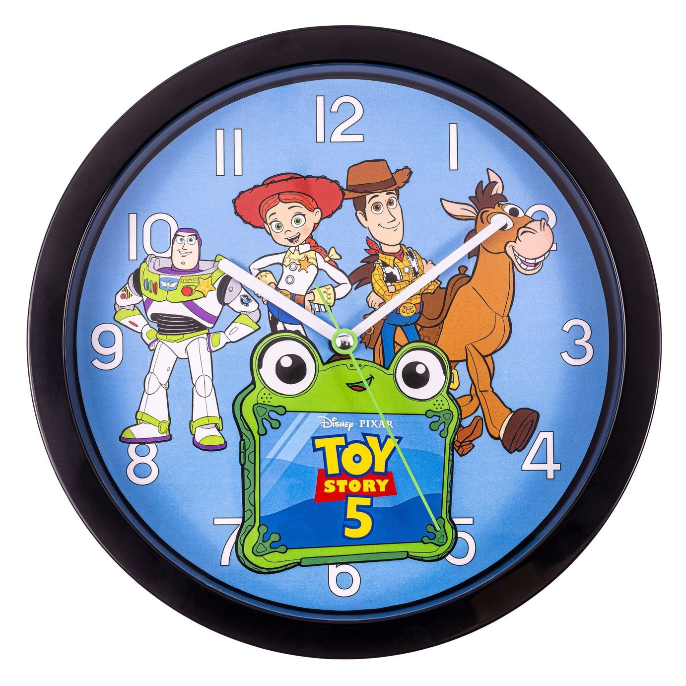Disney Toy Story 5 Kids Wall Clock - Black & Blue | argos.co.uk