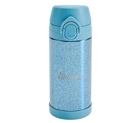 Mackenzie Aqua Glitter Water Bottle | Pottery Barn Kids