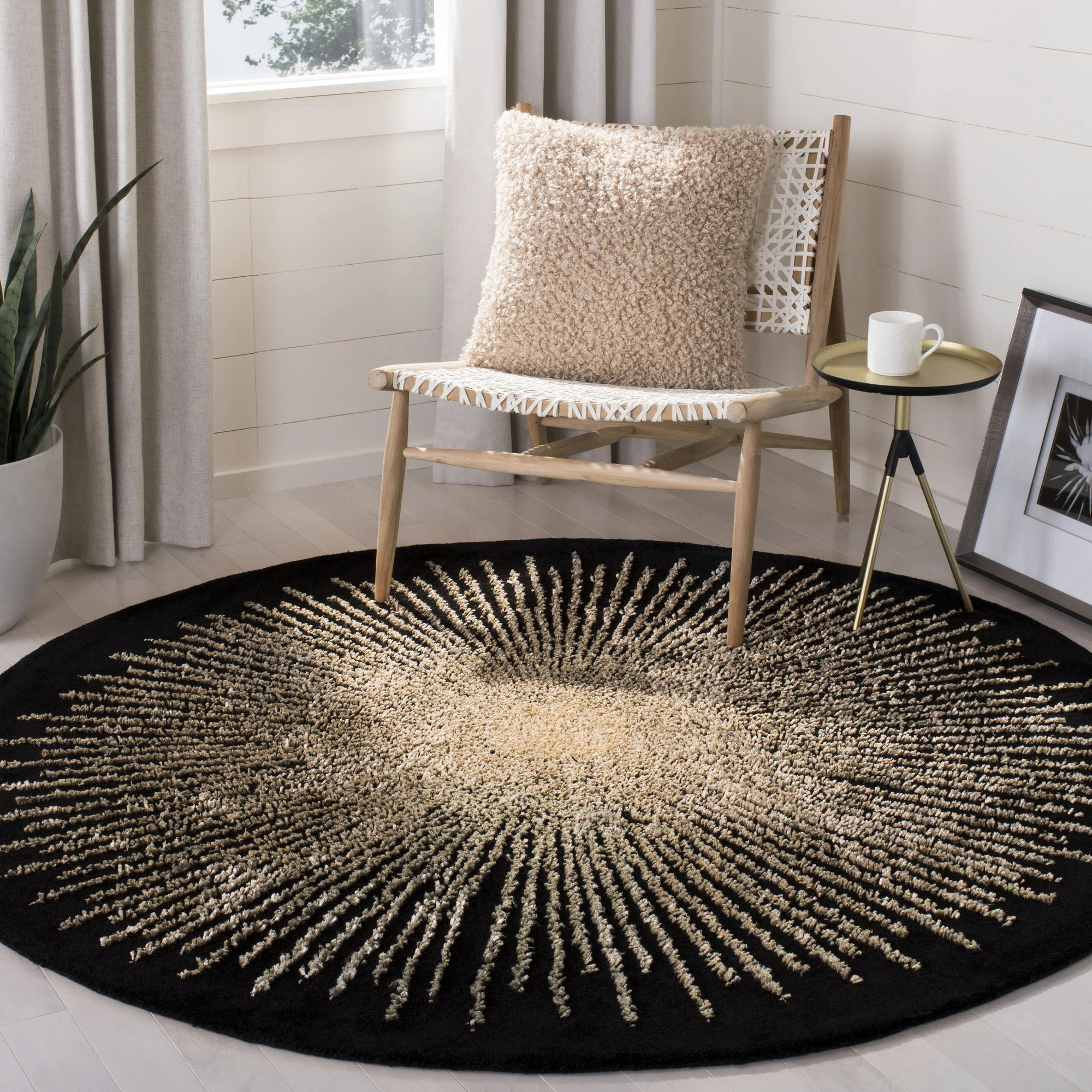 Olivarria Hand Tufted Wool, Viscose, And Cotton With Latex Abstract Rug | Wayfair North America