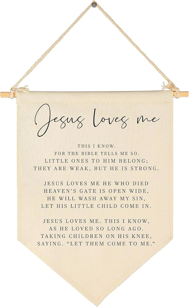 Bible Verse Sign-Scripture Decor-Baby Banner Shower Gift-Sunday Shool Song Decor-Flag Decoration ... | Amazon (US)