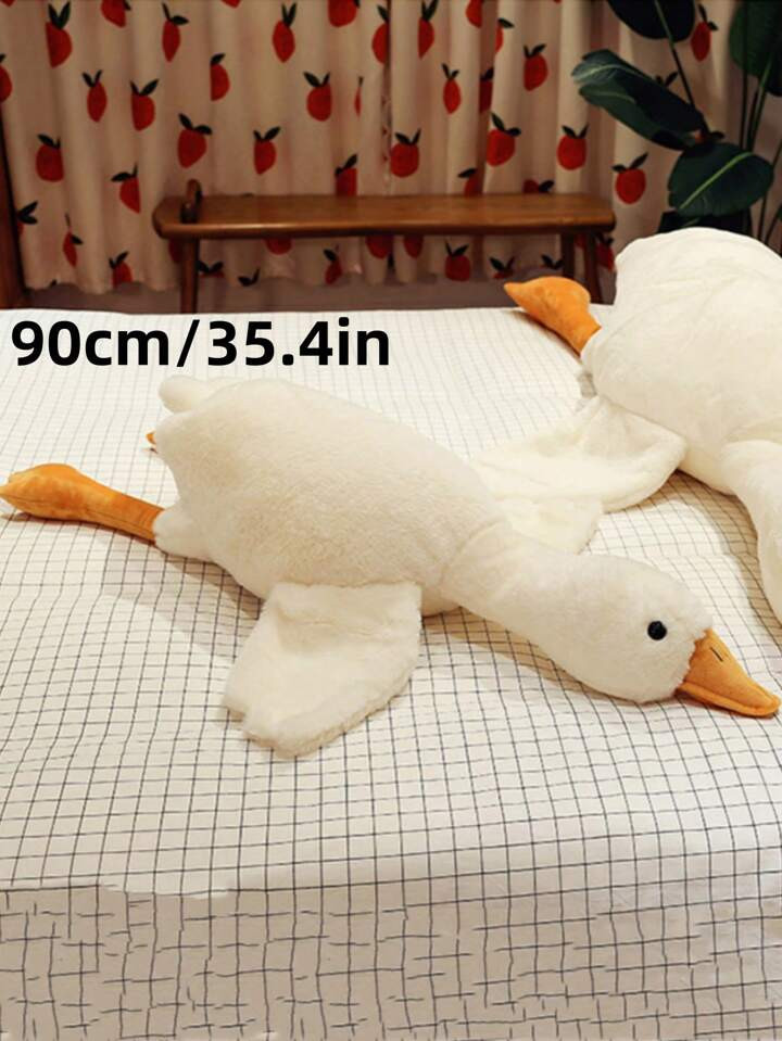 90cm/35.4in, 50cm/20in Large Swan Stuffed Animal, Goose Plush Stuffed Animal Toy White Fluffy Cut... | SHEIN