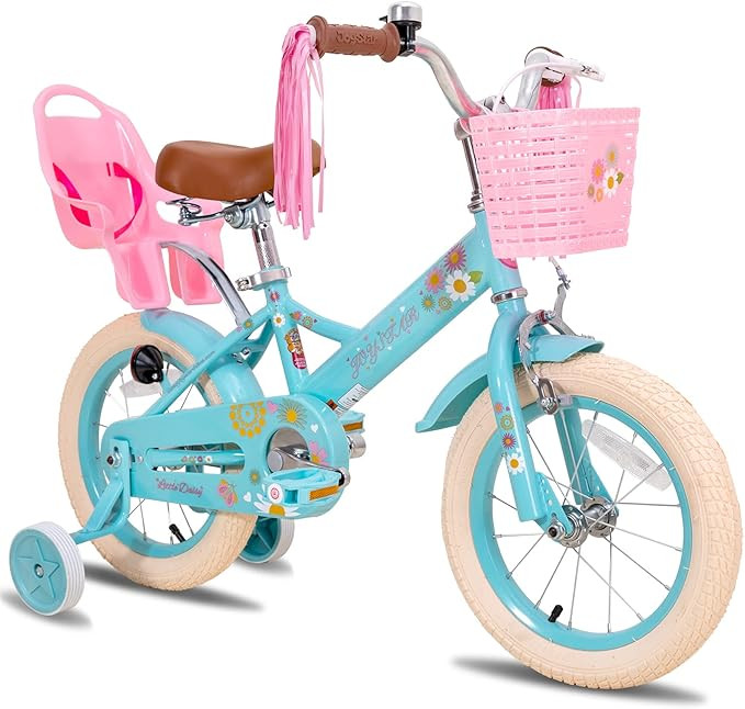 JOYSTAR Little Daisy Kids Bike for 2-9 Years Girls with Training Wheels & Front Handbrake 12 14 1... | Amazon (US)