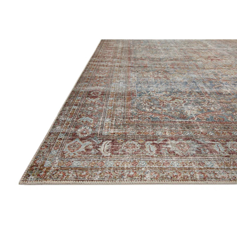 Jules Oriental Lagoon/Brick Area Rug | Wayfair North America