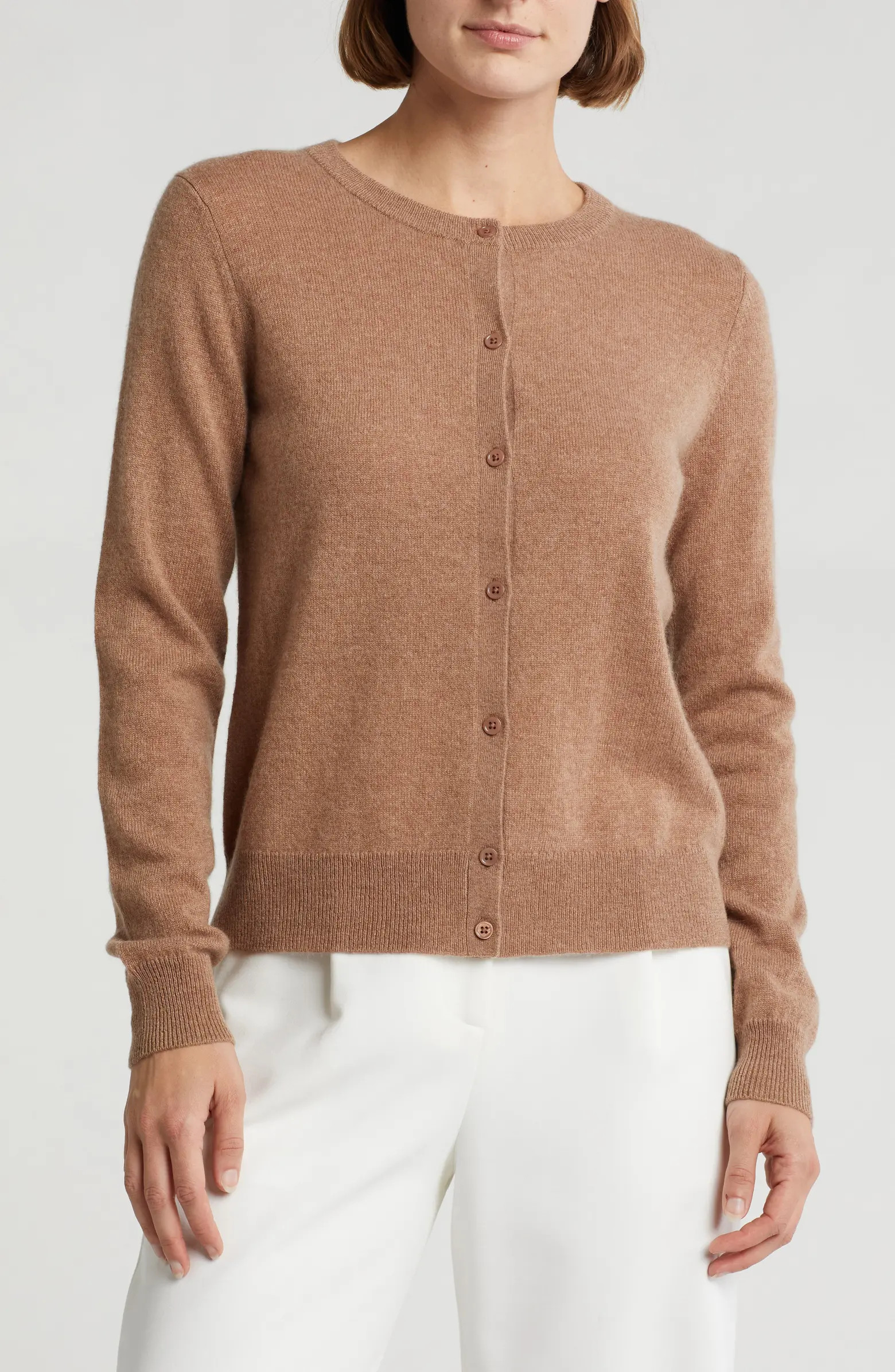 Crewneck Cashmere Cardigan | Nordstrom Rack