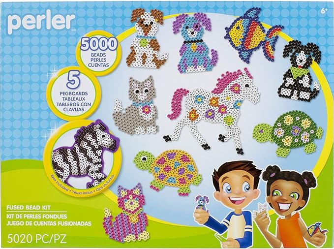 Perler Pet Parade Deluxe Fuse Bead Craft Activity Kit, 5020 pcs | Amazon (US)