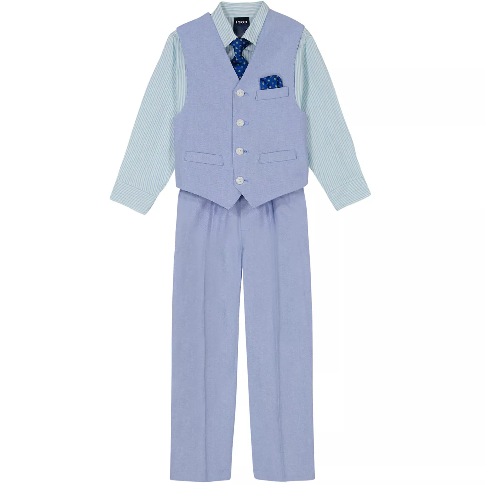Boys 4-12 IZOD Oxford 4-Piece Vest, Shirt, Pants & Tie Set | Kohl's