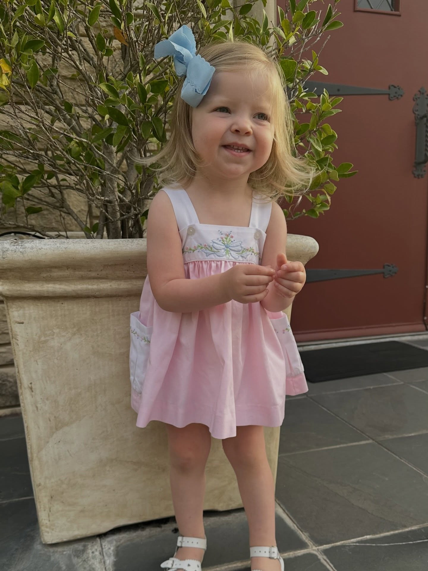 Addison’s #ootd • Sister had a blast at her school’s egg hunt today. She’s 23 months old today and I’m still blown away at how much her vocabulary grows each day. 🤍💐