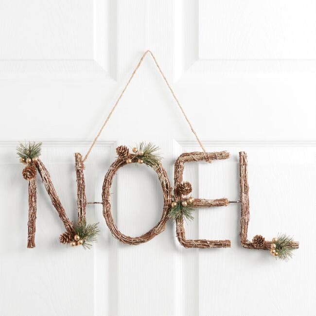 Twig Noel Sign Hanging Decor | World Market
