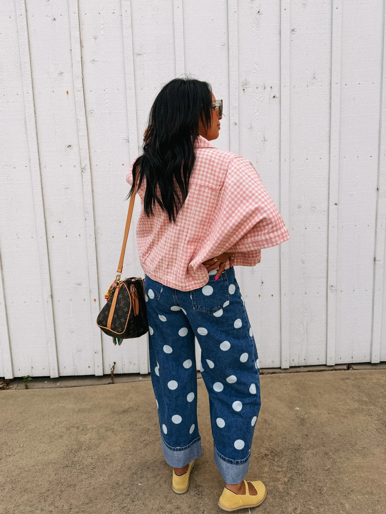 calypso polka dot jeans - dark | Etta+East