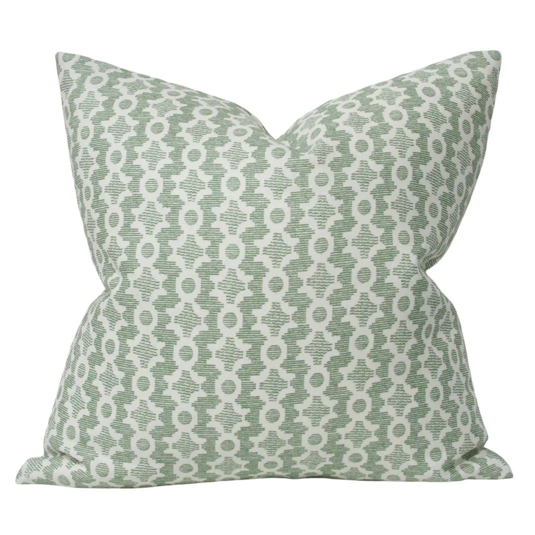 Clara B Green Designer Pillow | Arianna Belle