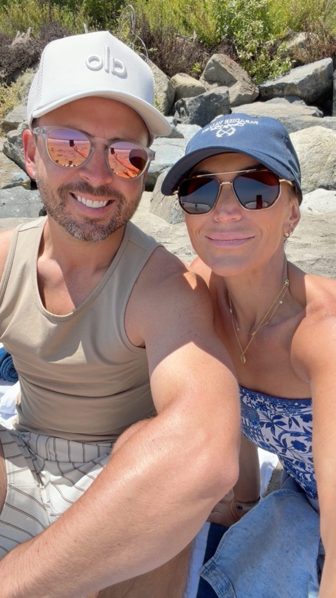 Wearing size small in the swimsuit — Stockton LOVES this new swimsuit he’s wearing too.