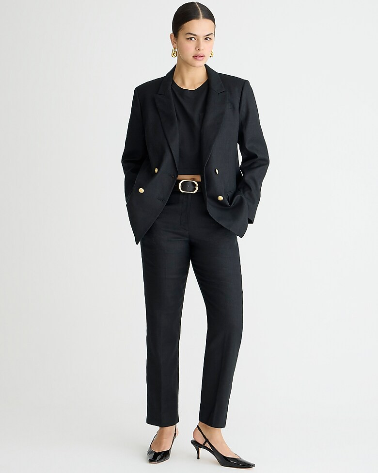 Kate straight-leg pant in stretch linen blend | J. Crew US