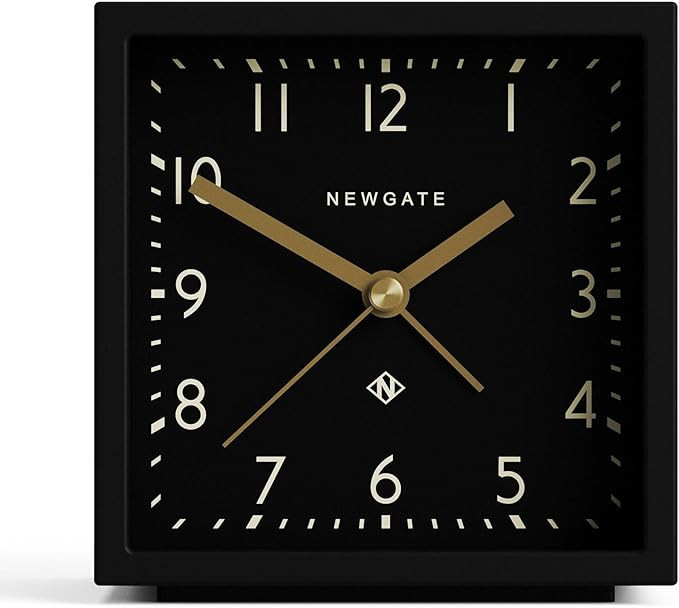 NEWGATE® Equinox Alarm Clock | Design-led Cube Shaped Modern Alarm | Black case | Black dial | I... | Amazon (US)