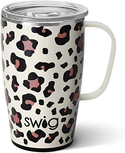 Swig Life 18oz Travel Mug with Handle and Lid, Stainless Steel, Dishwasher Safe, Cup Holder Friendly | Amazon (US)