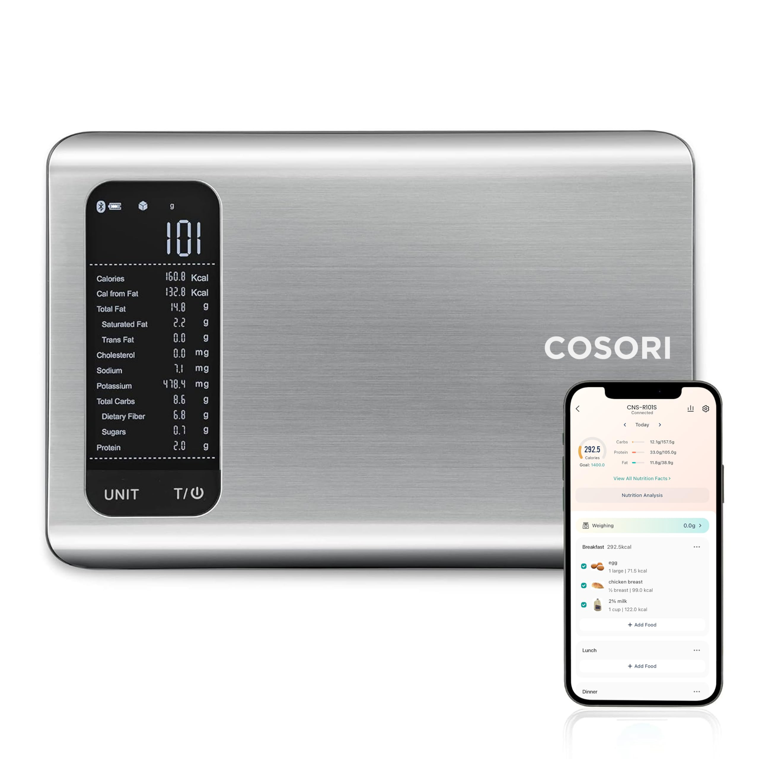 COSORI Smart Kitchen Scales Food with Nutritional Calculator, Nutrition Scale with 19 Nutrients T... | Amazon (UK)