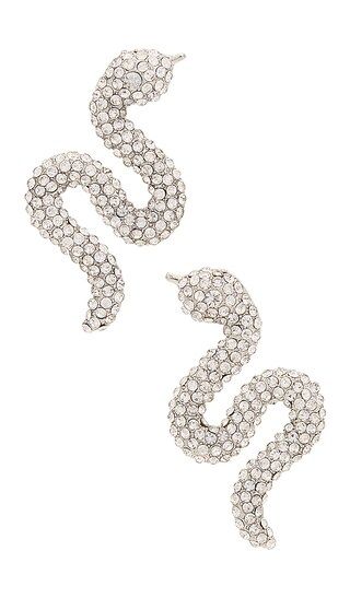 Serpent Studs in Silver | Revolve Clothing (Global)