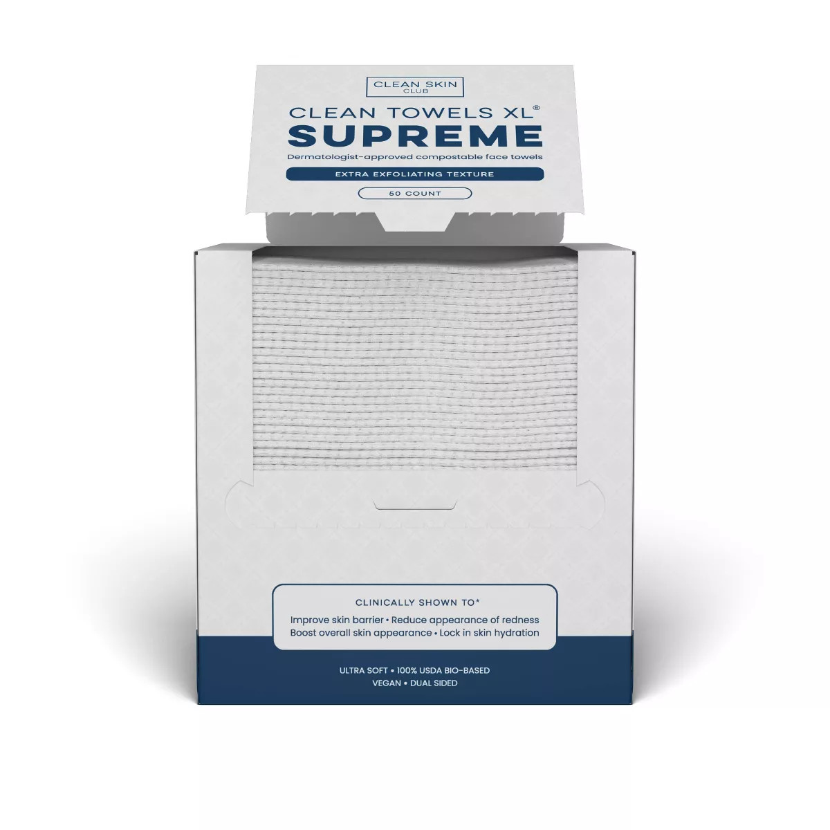 Clean Skin Club Supreme Disposable Face Towel for Improved Skin - XL - 50ct | Target