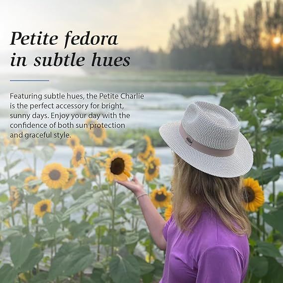 Wallaroo Hat Company Women’s Petite Charlie Fedora – UPF 50+, Packable Design, Adjustable Siz... | Amazon (US)