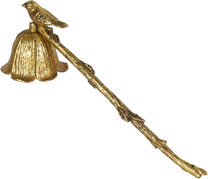NIKKY HOME Gold Floral Candle Snuffer with Long Handle, Vintage Elegant Candle Extinguisher with ... | Amazon (US)