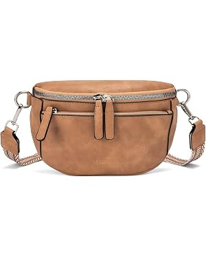 FIGESTIN Crossbody Bags for Women Trendy, Small Crossbody Purse Shoulder Bag Leather Handbag Fann... | Amazon (US)