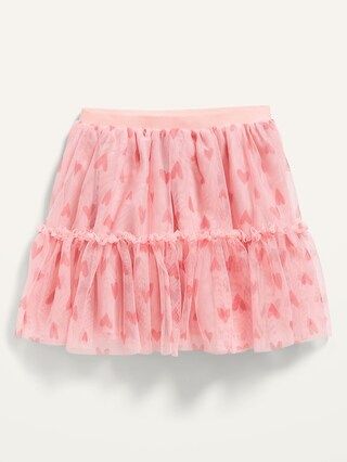 Ruffle-Tiered Heart-Print Tulle Skirt for Toddler Girls | Old Navy (US)