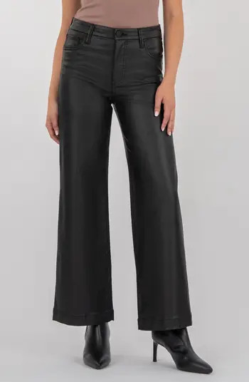 Meg Coated High Rise Wide Leg Jeans | Nordstrom
