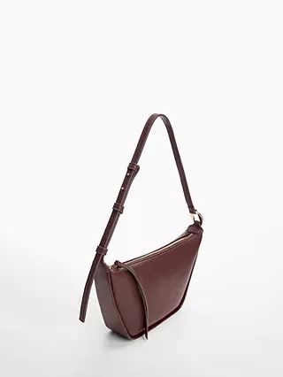 Mango Ashley Shoulder Bag, Dark Red | John Lewis (UK)