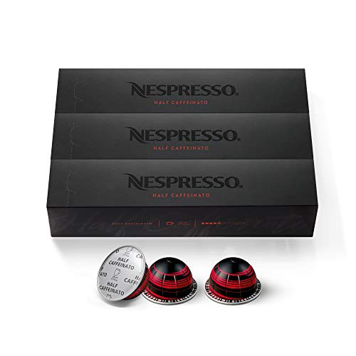 Nespresso Capsules Vertuo, Half Caffeinato, Mild Roast Coffee, 30-Count Coffee Pods, Brews 7.8oz. | Amazon (US)