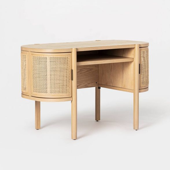 Portola Hills Caned Desk Natural - Threshold™ design… | Target