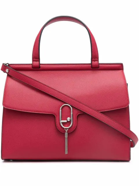 logo-plaque faux-leather tote bag | Farfetch (US)