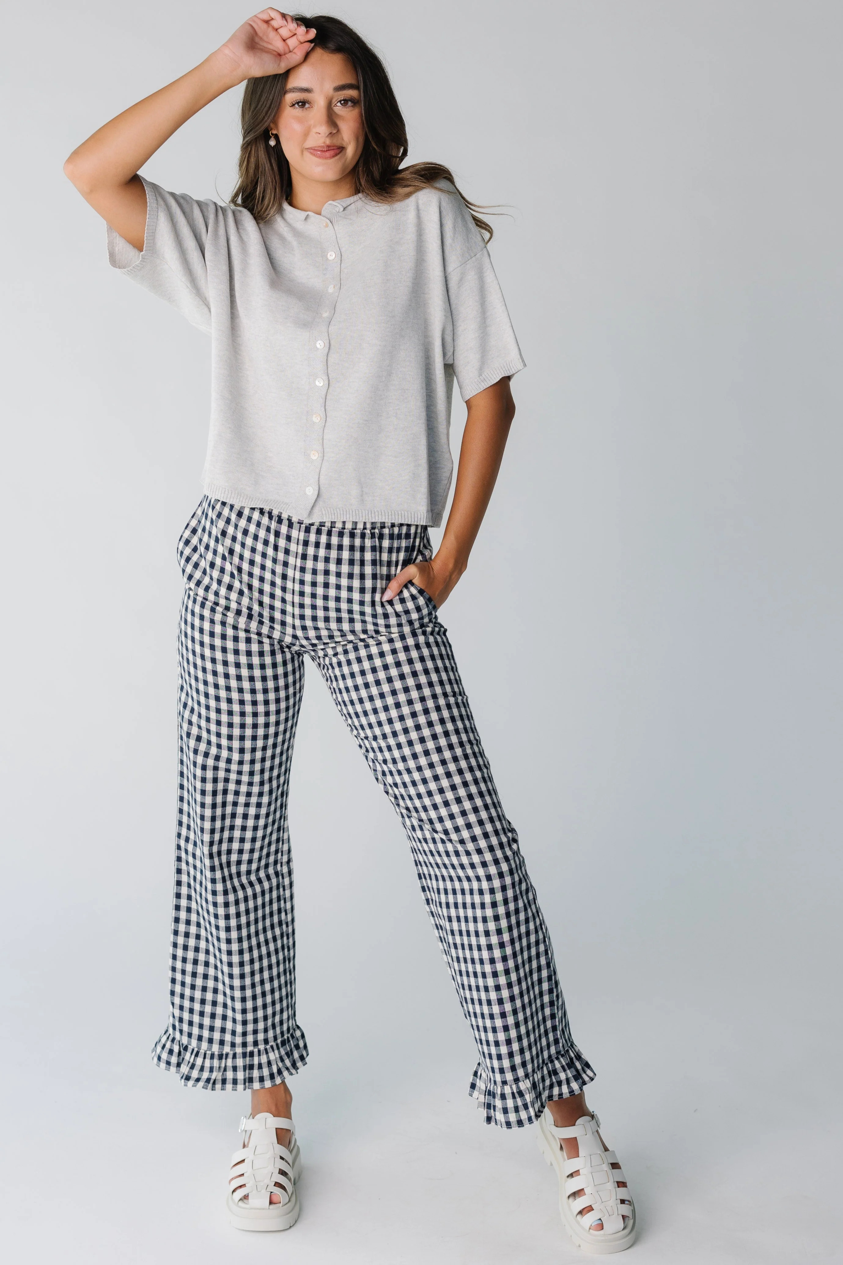 Gingham Checker Travel Pants | Called To Surf