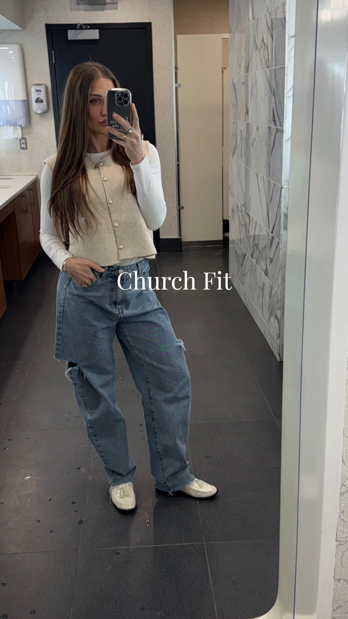 Church Outfit #churchfit #outfitoftheday #knitvest #canadastyle 

#LTKcanada #LTKjeans #LTKstyletip