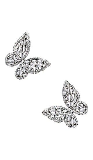 x REVOLVE Butterfly Wings Earrings in Silver | Revolve Clothing (Global)