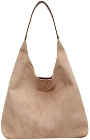 Suede Hobo Bags for Women - Retro Slouchy Office Shoulder Top-handle Tote Handbags | Amazon (US)