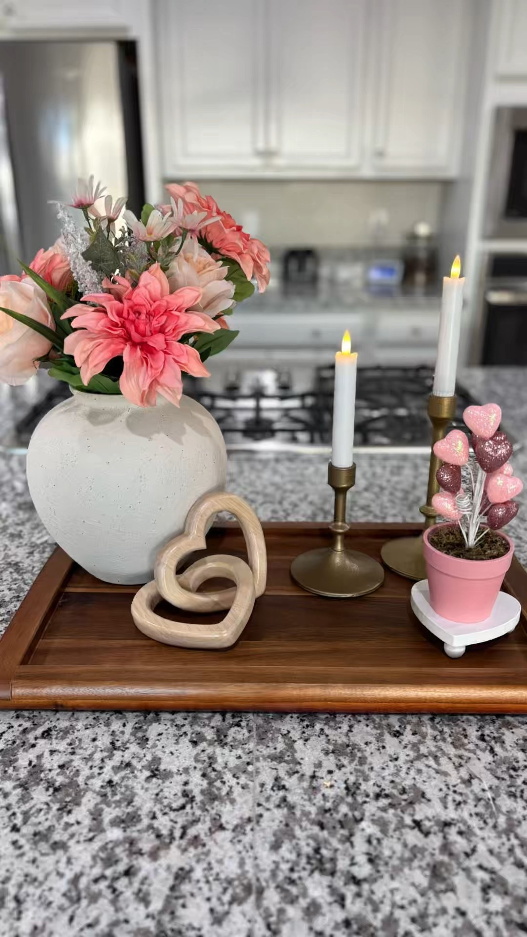 Simple Valentine’s Day home decor using pieces from Walmart, Amazon, and Hobby Lobby 🤍
Soft pinks, neutral textures, and easy styling that works perfectly for a kitchen counter, island tray, or coffee bar. Budget-friendly, reusable pieces that make seasonal decorating feel effortless 💐

Save this for later and follow along for more affordable seasonal decor ideas ✨

#LTKHome #LTKFindsUnder100 #LTKSeasonal