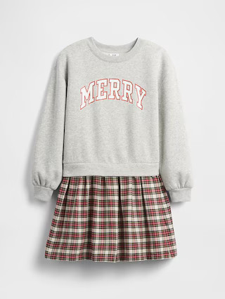 Kids Oversized Sequin Sweatshirt Dress | Gap Factory