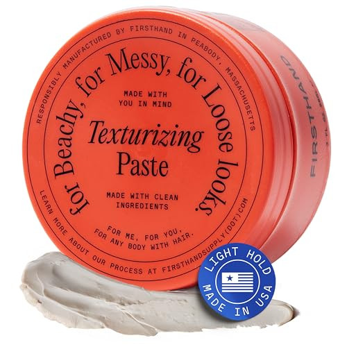 Firsthand Supply Texturizing Paste - Clean & Non-toxic Hair Care Ingredients - For Textured, Messy & Relaxed Hair Styles - 3oz (88ml) | Amazon (US)