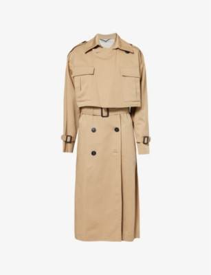Vivetta Flap-and-Welt-Pockets Relaxed-Fit Cotton Trench Coat | Selfridges